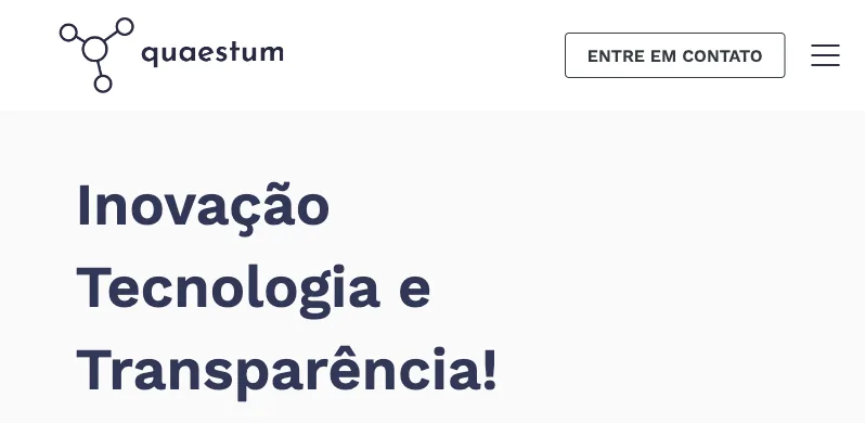 Quaestum Consultoria website homepage